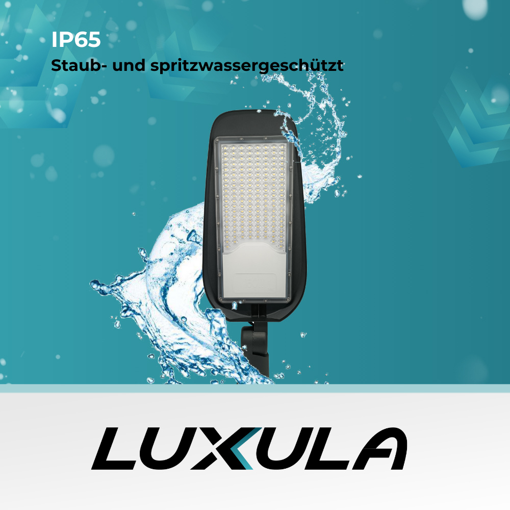 LED-Straßenleuchte, Wegeleuchte, 50 W, 5800 lm, 5000 K (neutralweiß), IP65, Ø48-60 mm.