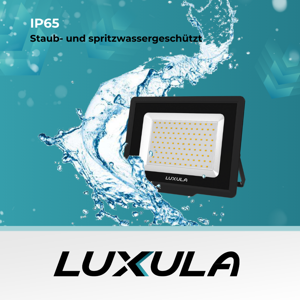 2er Pack LED-Fluter, 10 W, 4000 K (neutralweiß), 1000 lm, schwarz, IP65.