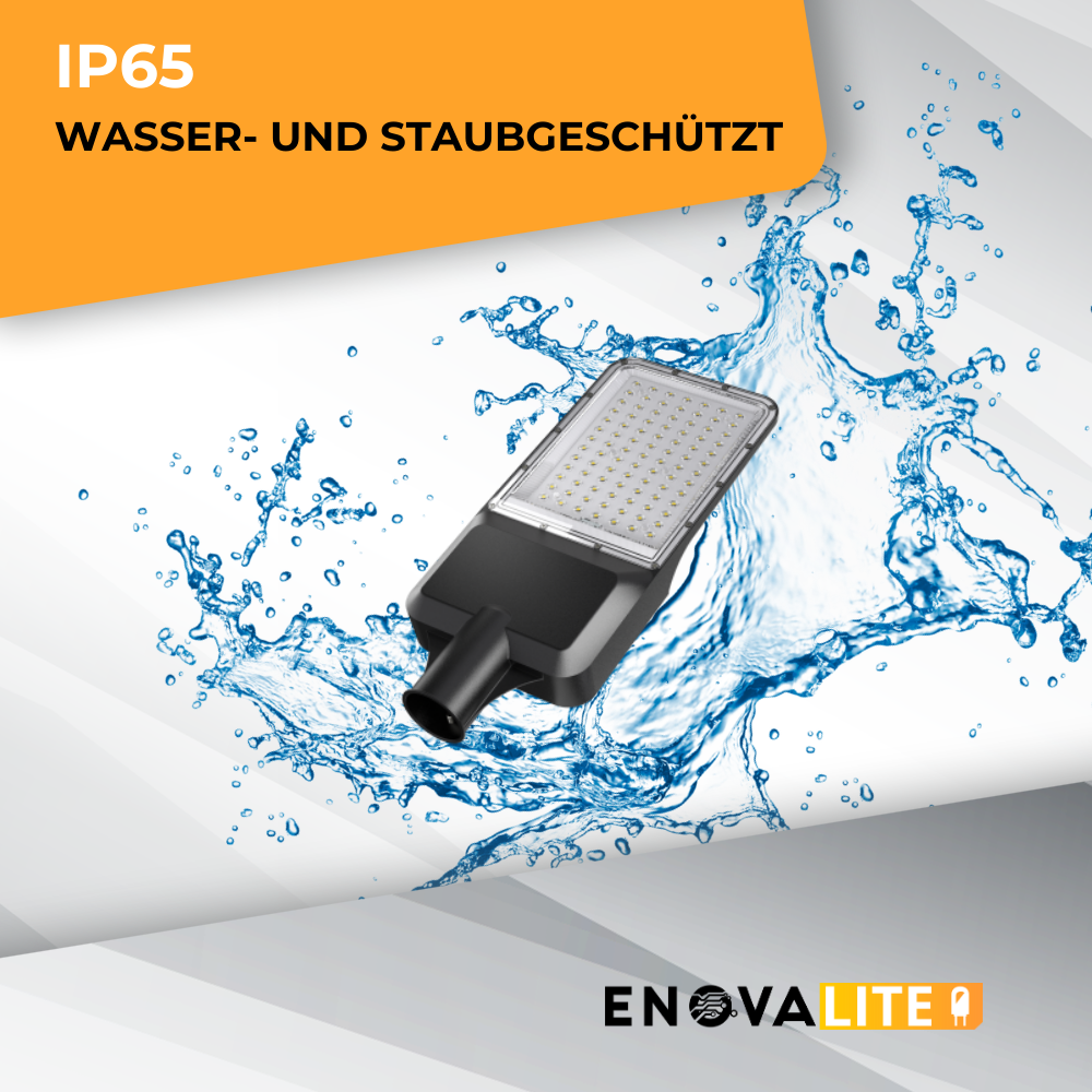 Solar-Straßenleuchte PRO, Parkplatzleuchte, 40W PV, 5200lm, 6500K, IP65.