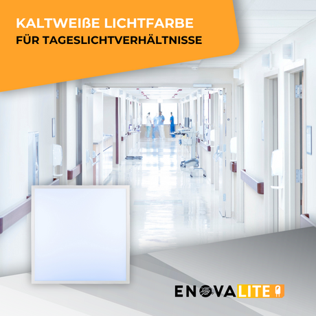 LED Panel, 62x62 cm, 36 W, 3600 lm, Rasterleuchte, 6000 K, inkl Philips Netzteil.