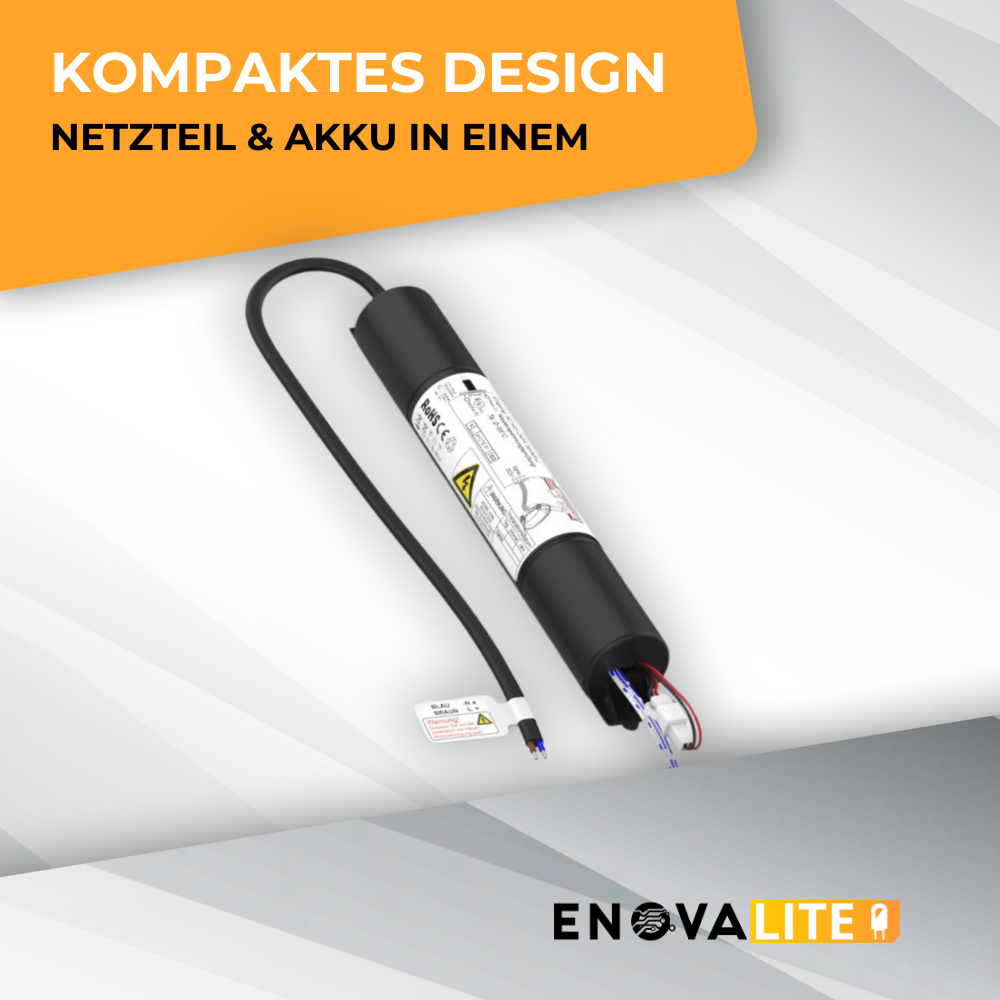 LED-Notstrom Downlight, Fluchtwegleuchte mit Notstromeinheit, Einbauspot, TEST-Funktion.