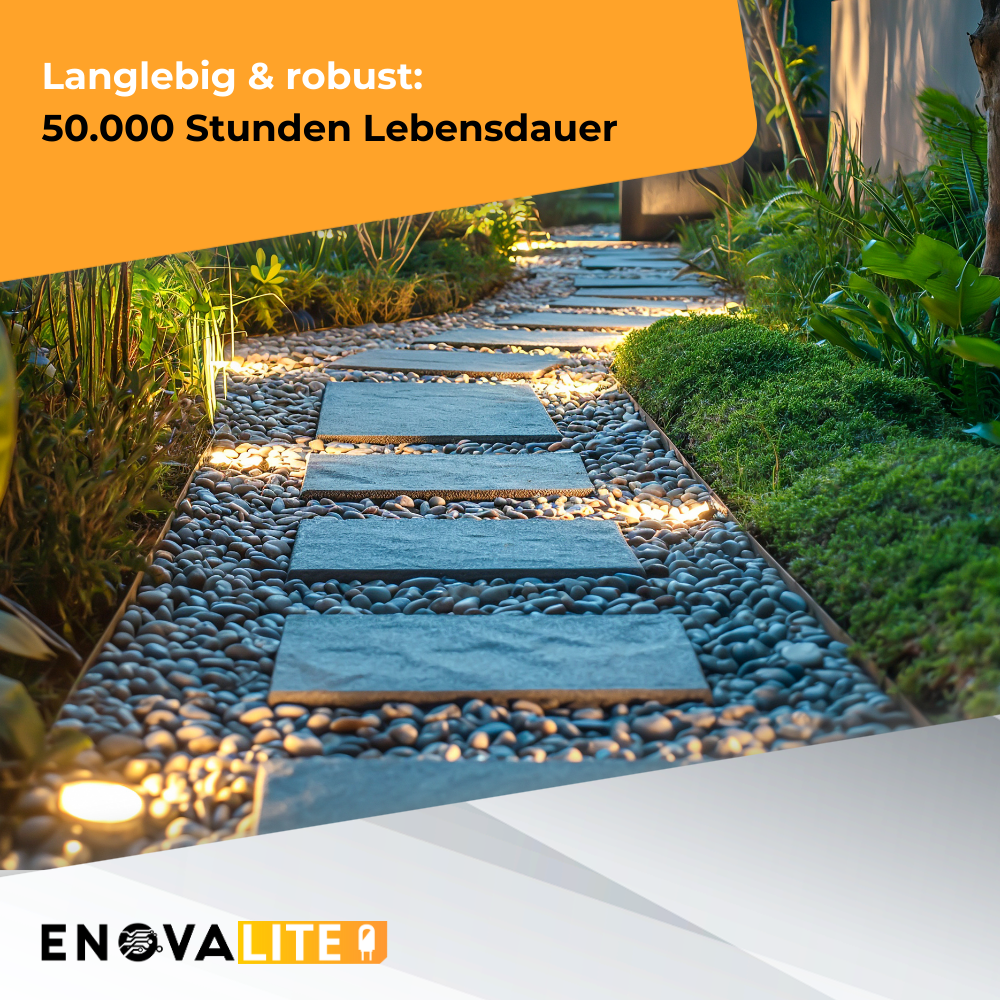 6er Set LED Bodeneinbaustrahler, 7 W, 490 lm, 3000 K (warmweiß), Chromoptik, Edelstahl und Aluminiumdruckguss, EPISTAR.