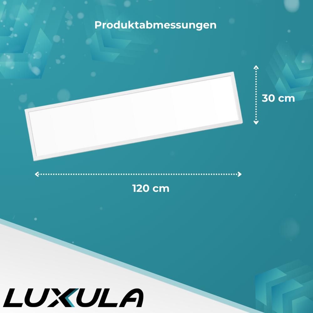 LED Backlit Panel UGR<19, 120x30 cm, 40W, 4400lm, 4000K.