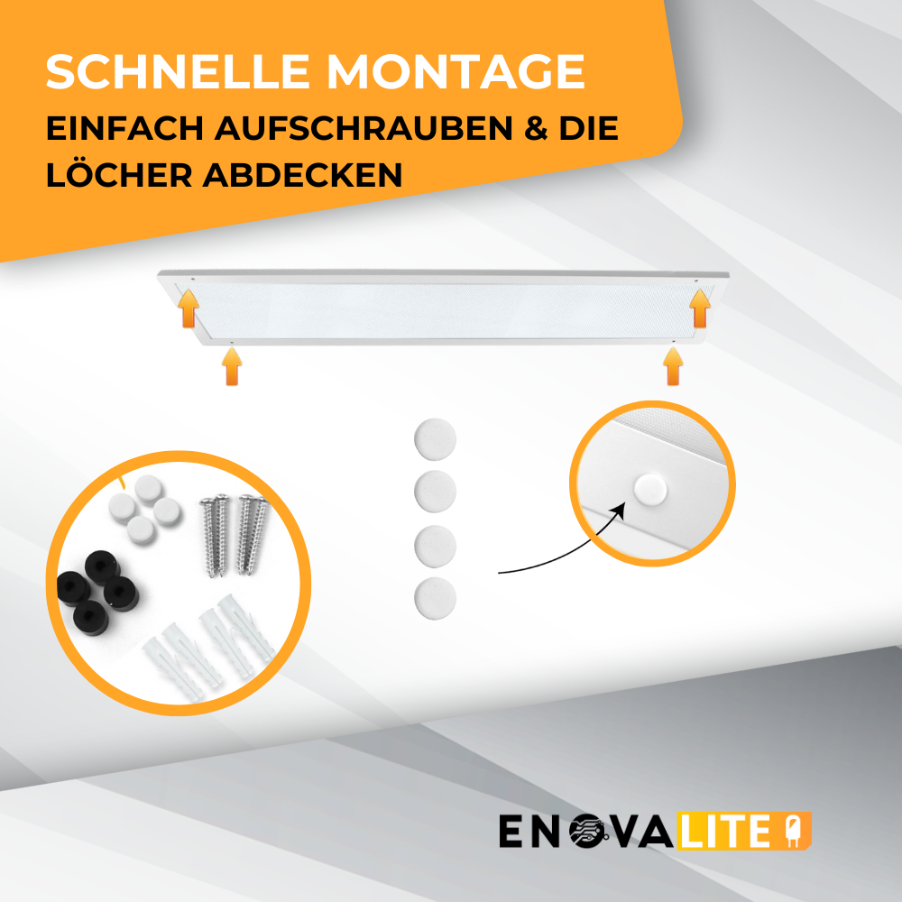 LED Panel SLIM, Aufbaupanel, UGR<19, 120x30 cm, 30 W, 3300 lm, 4000 K.
