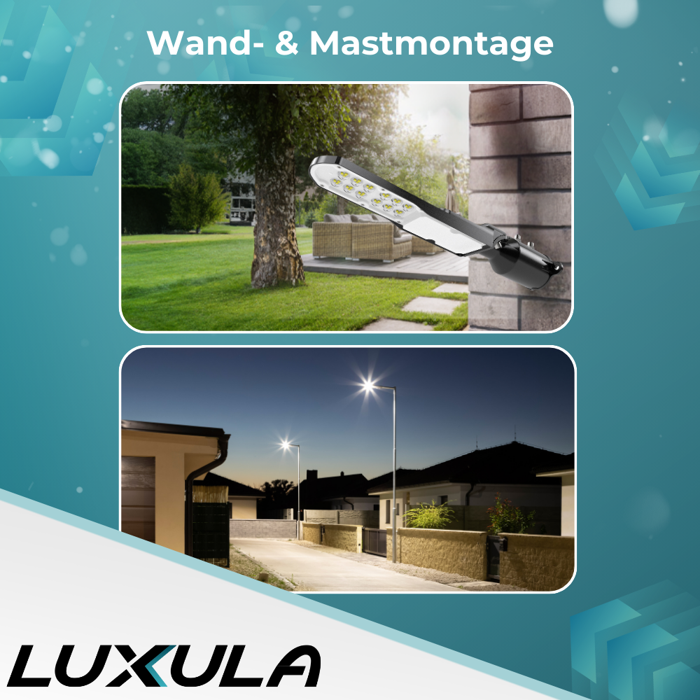 LED Straßenleuchte, SLIM, 150 W, 18000 lm, 5000 K (neutralweiß), IP65, Wand- und Mastmontage.