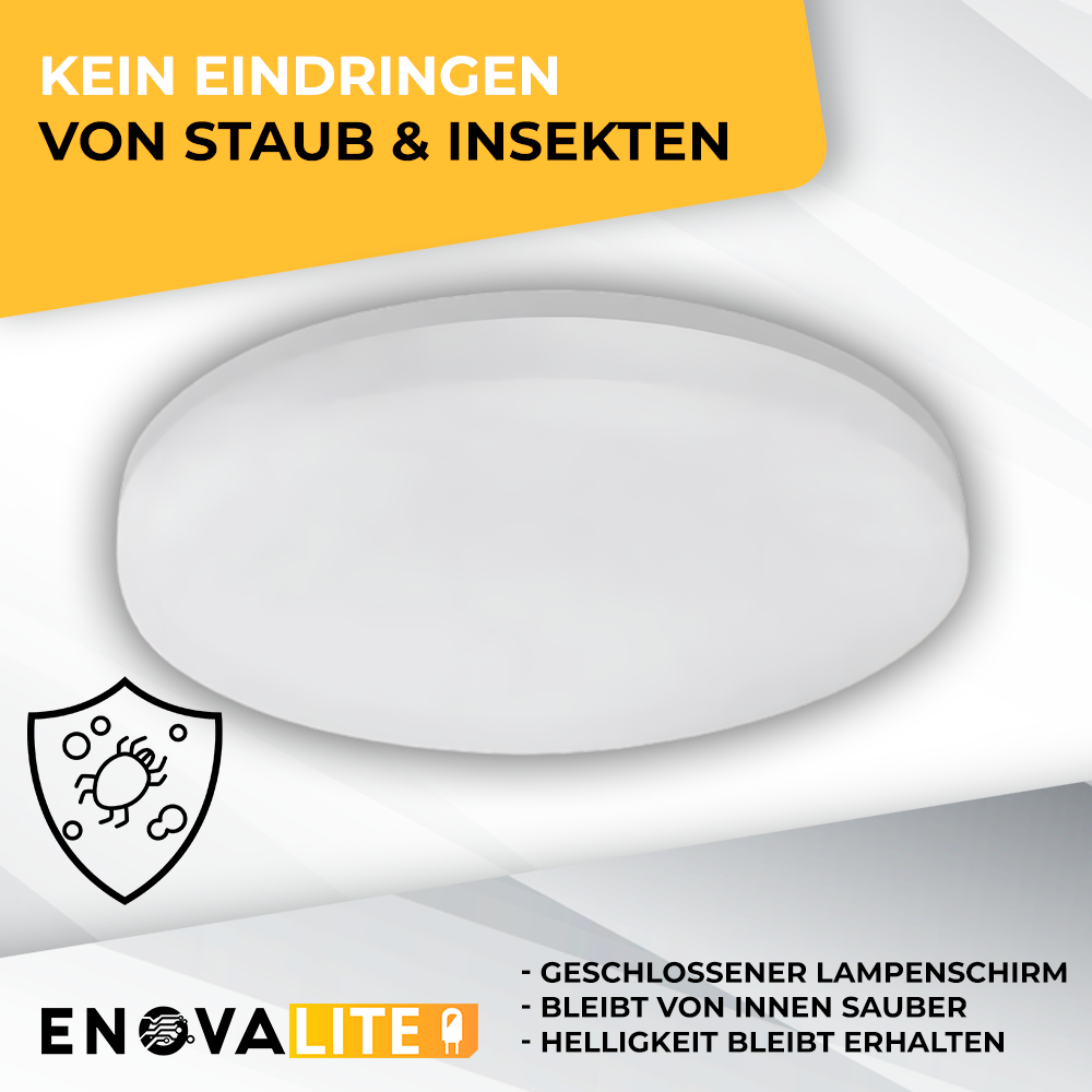 LED Aufbauleuchte, 18W, 1880 lm, 4000K, ø220x50mm, IP54.