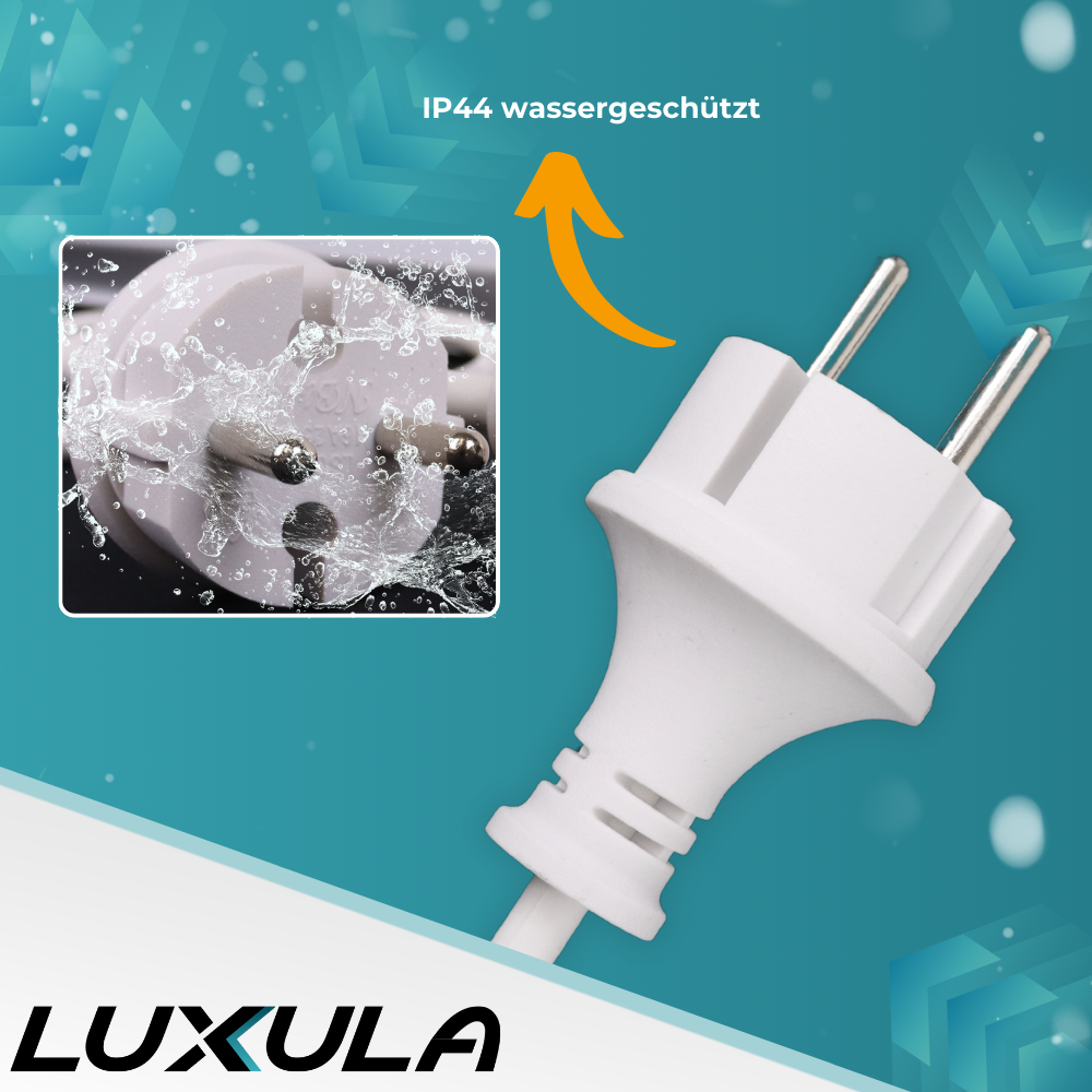 4er Set LED Feuchtraumleuchte, 22 W, 2000lm, 4000K, 900 mm, IP65, mit Schalter und IP44 Stecker.