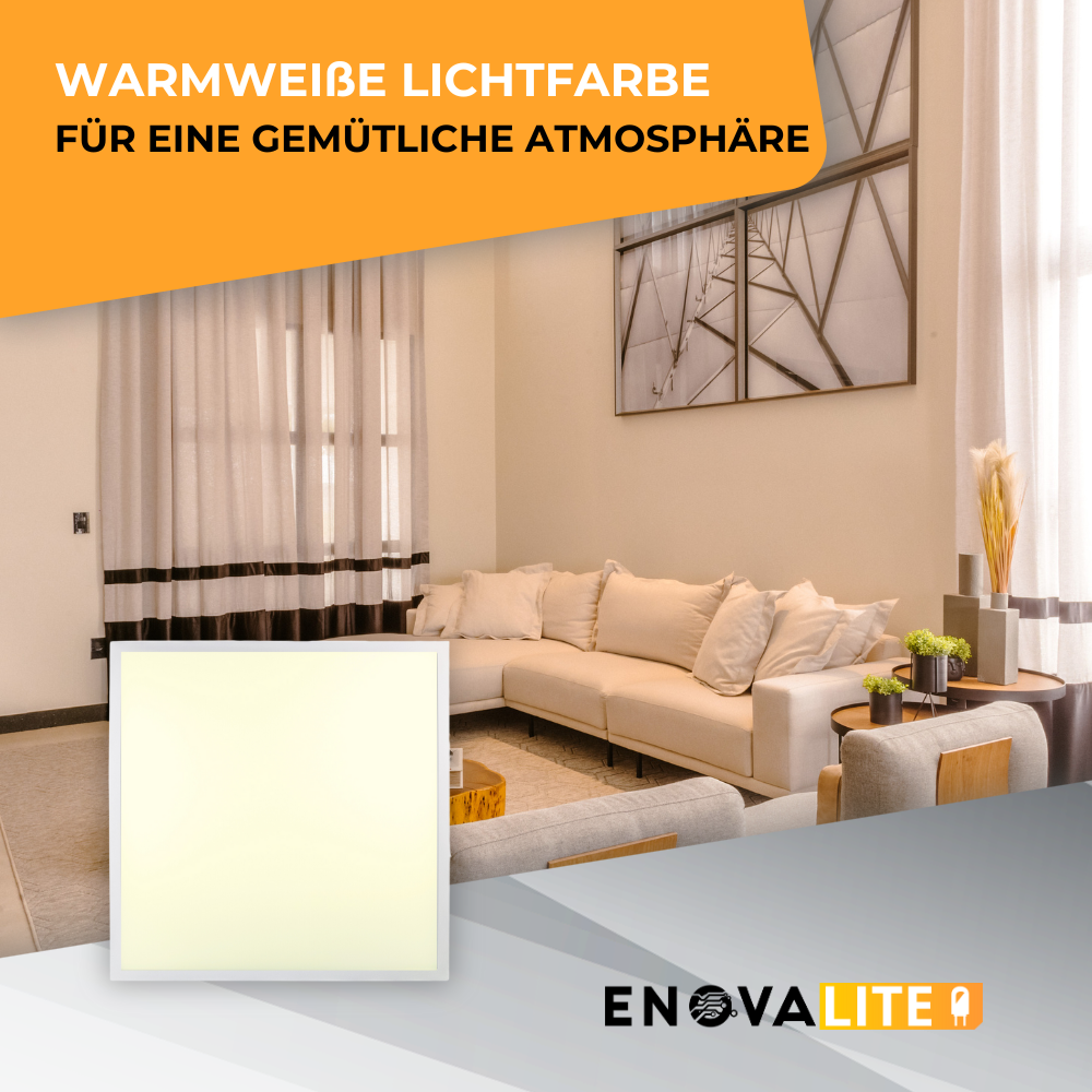 LED Panel, 62x62 cm, 36 W, 3600 lm, 3000 K Philips Driver.