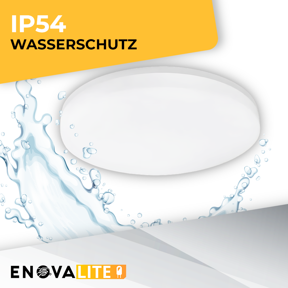 LED Aufbauleuchte, 30W, 3225 lm, 4000K, ø330x50mm, IP54.