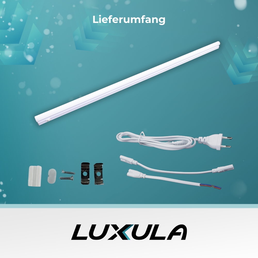 LED-Unterbauleuchte in Weiß, mit Schalter, 117 cm, 16 W, 1440 lm, 4500 K (neutralweiß), erweiterbar, Küchen- und Schrankbeleuchtung.