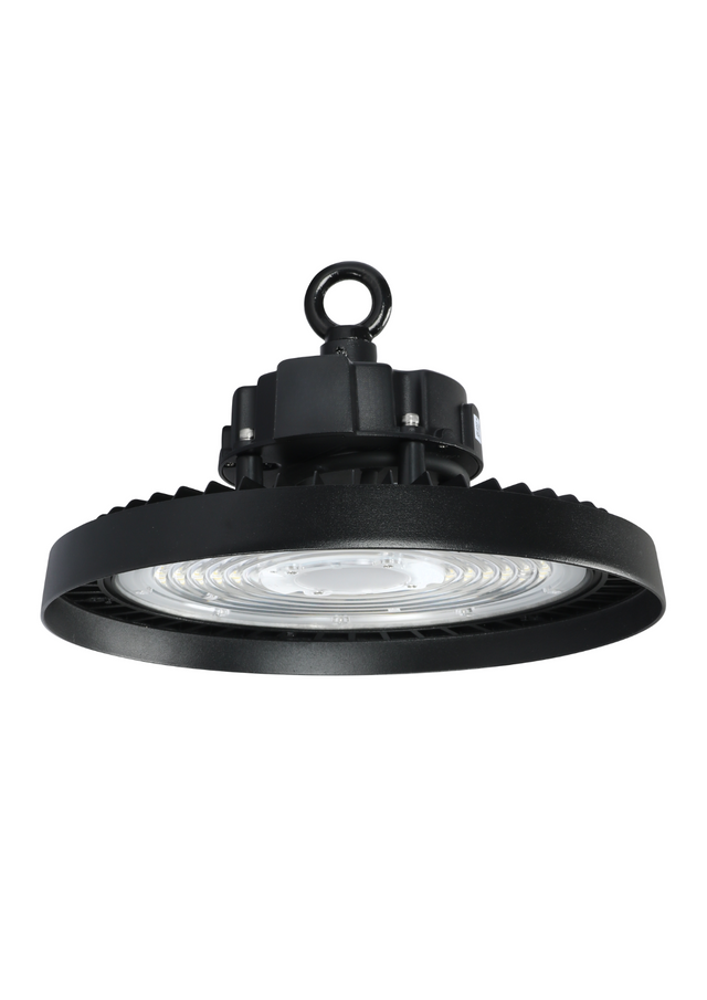 LED-HighBay, UFO, 200 W, 5000 K (neutralweiß), 34000 lm, IP65, LIFUD Netzteil, dimmbar, hohe Energieeffizienz.
