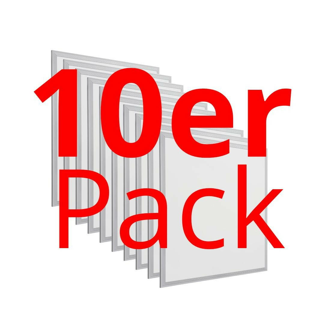 10er Pack Backlight-LED-Panel, 60x60 cm, 25 W, 4000 lm, 4500 K.