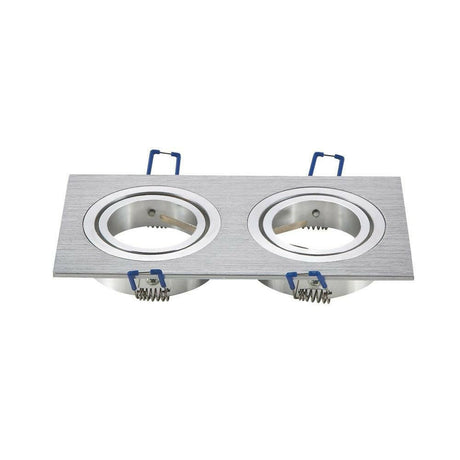2er-Pack Einbauringe für GU10/MR16 Leuchtmittel, silber.