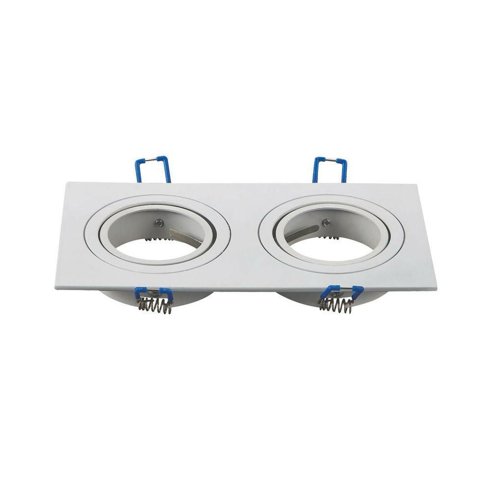 2er-Pack Einbauringe für GU10/MR16 Leuchtmittel, weiß.