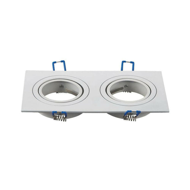 2er-Pack Einbauringe für GU10/MR16 Leuchtmittel, weiß.