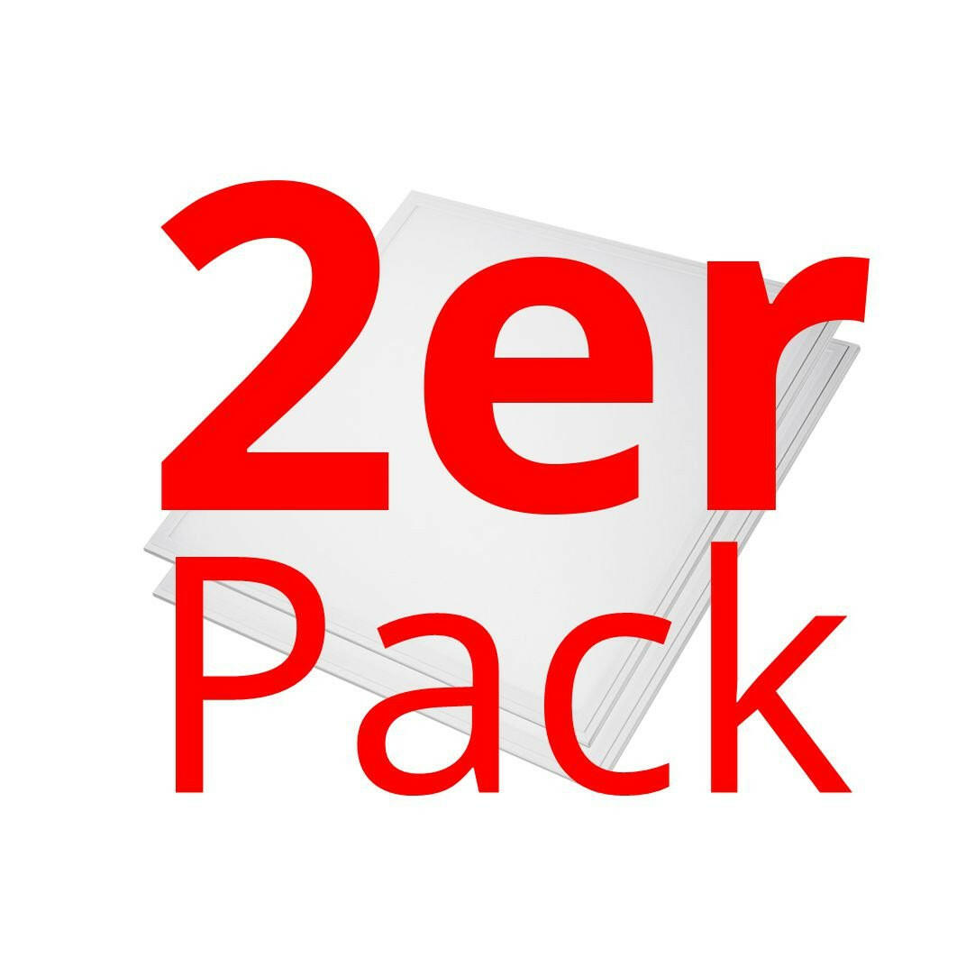 2er Pack LED Panel, 62x62 cm, UGR<19, 36W, 3600lm, 4000K.