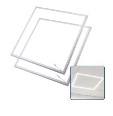 2er-Set Panelaufbaurahmen mit LED Beleuchtung, 60x60 cm, 6000 K, 36 W, 3600 lm.