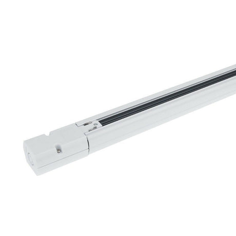 3-Phasen-Schiene für LED-Schienenleuchte, weiß, 1m, inkl. Endeinspeisung und Endkappe.