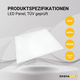 4er Pack LED Panel, 62x62 cm, 36 W, 3600 lm, 4000 K, TÜV, Philips Driver  Lichttechnik24.de.