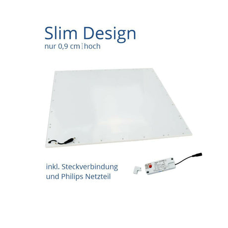 4er Pack LED-Panels, 36 W, 62x62 cm, 4000K, 25000 h  Lichttechnik24.de.