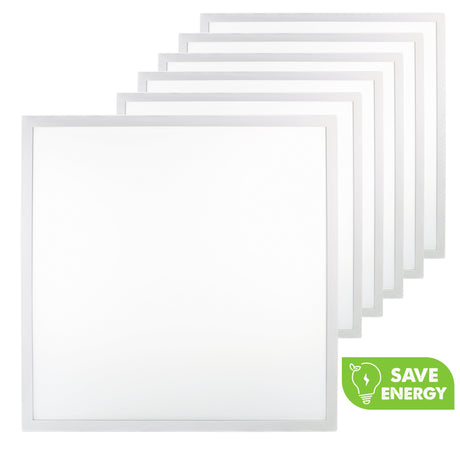 6er Pack LED Backlit Panel, 30 W, 4500 lm, 62x62 cm, 4000K.