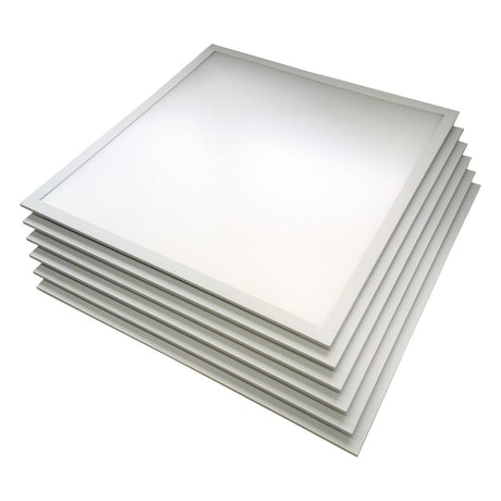 6er-Pack LED-Panel, 45 W, 62x62 cm, UGR19, 25000 h, 4500 K.