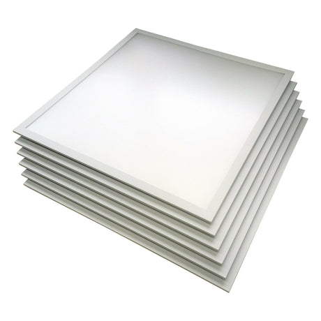 6er-Pack LED-Panel, 62x62 cm, 36 W, 3600 lm, 2700 K.