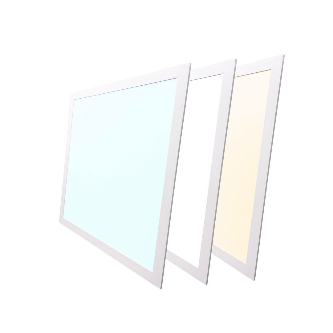6er-Pack LED-Panel mit Farbtemperaturwechsel CCT, 62x62 cm, Back-lit, 40W, 4600 lm, weiß.