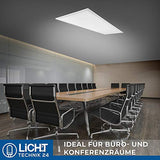 6er Pack LED-Panels, 36 W, 120x30 cm, 4000K, TÜV  Lichttechnik24.de.