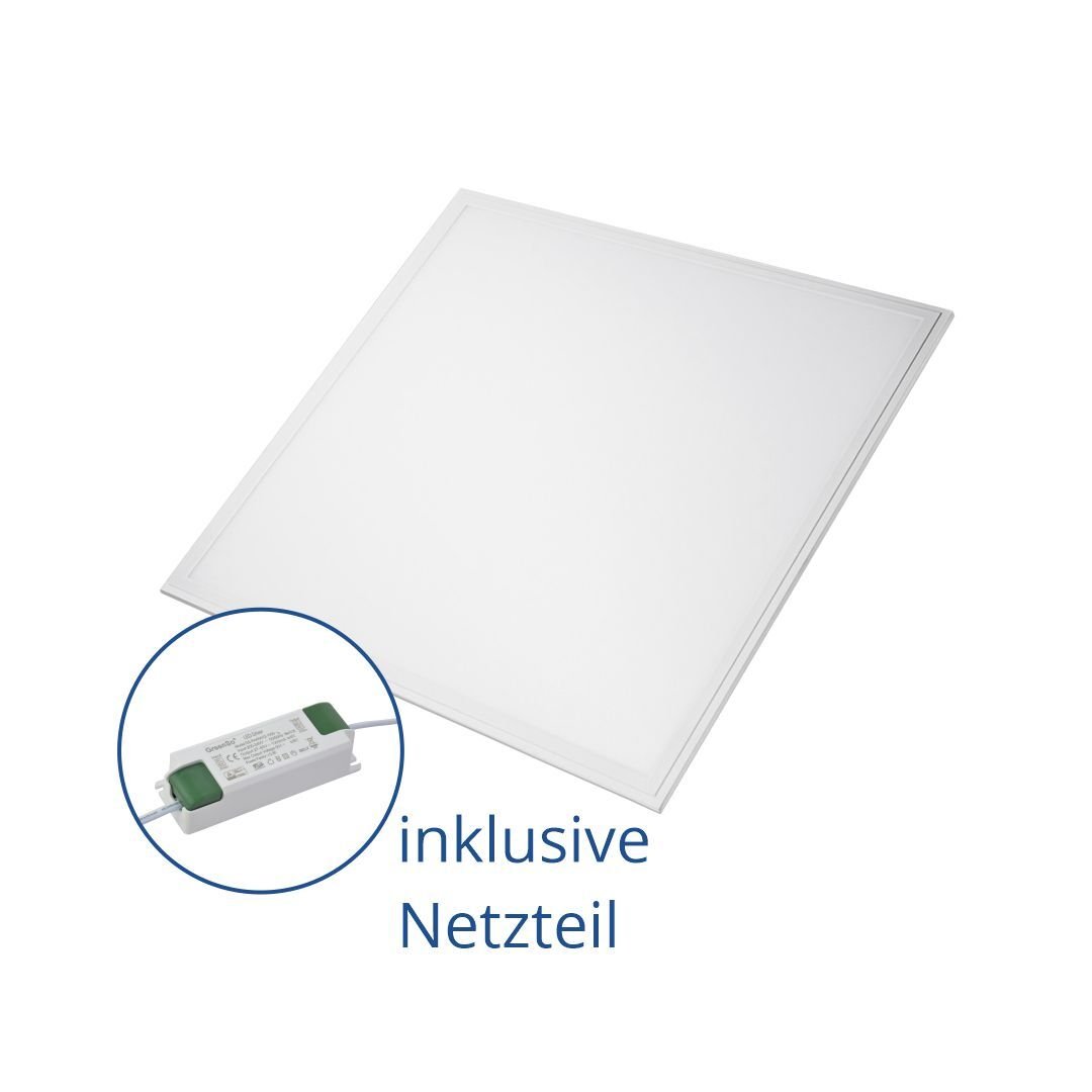 6er Pack LED-Panels, 36 W, 62x62 cm, 6000K.