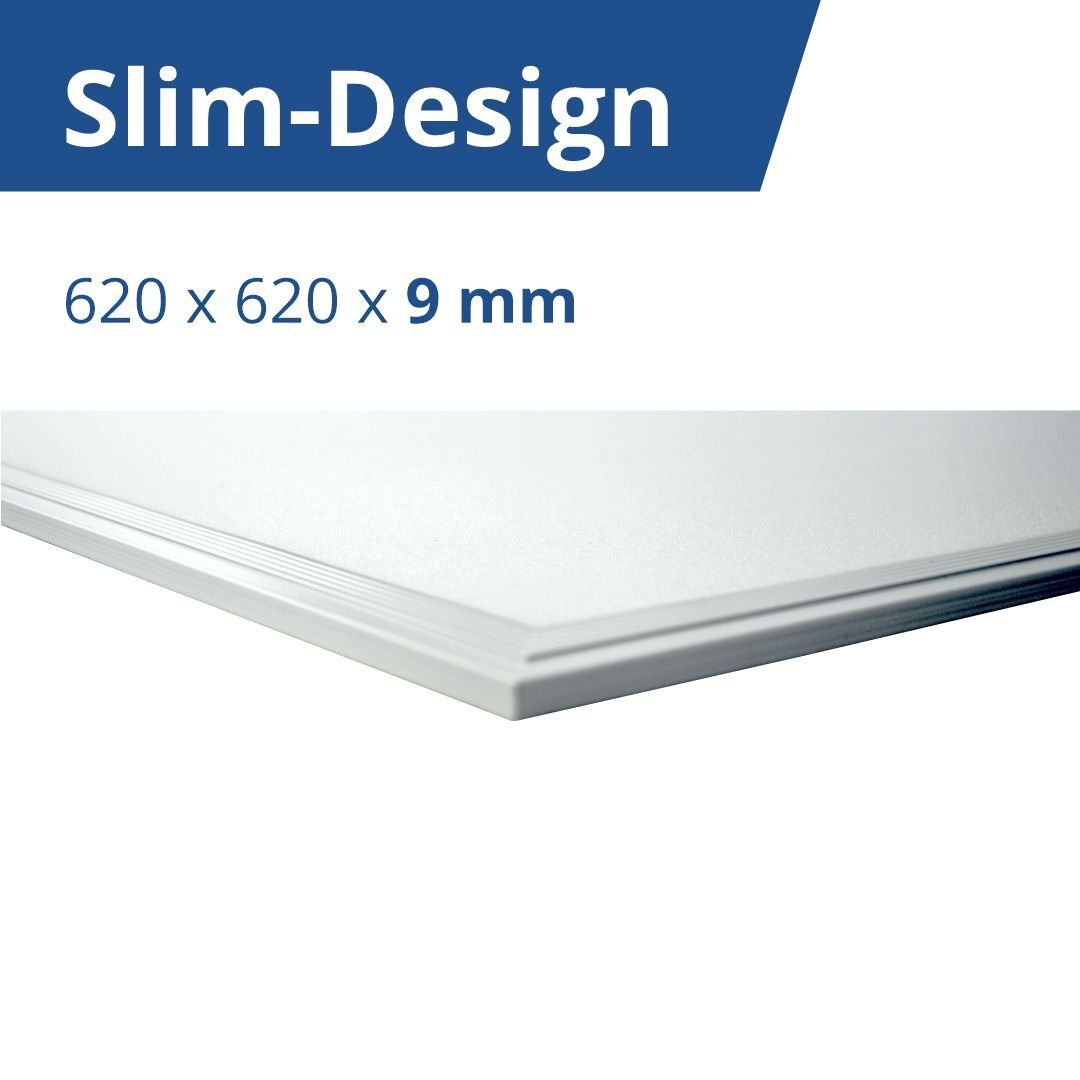 6er Pack LED-Panels, 60x60 cm, 36W, 3600lm, 4000K Neutralweiß.