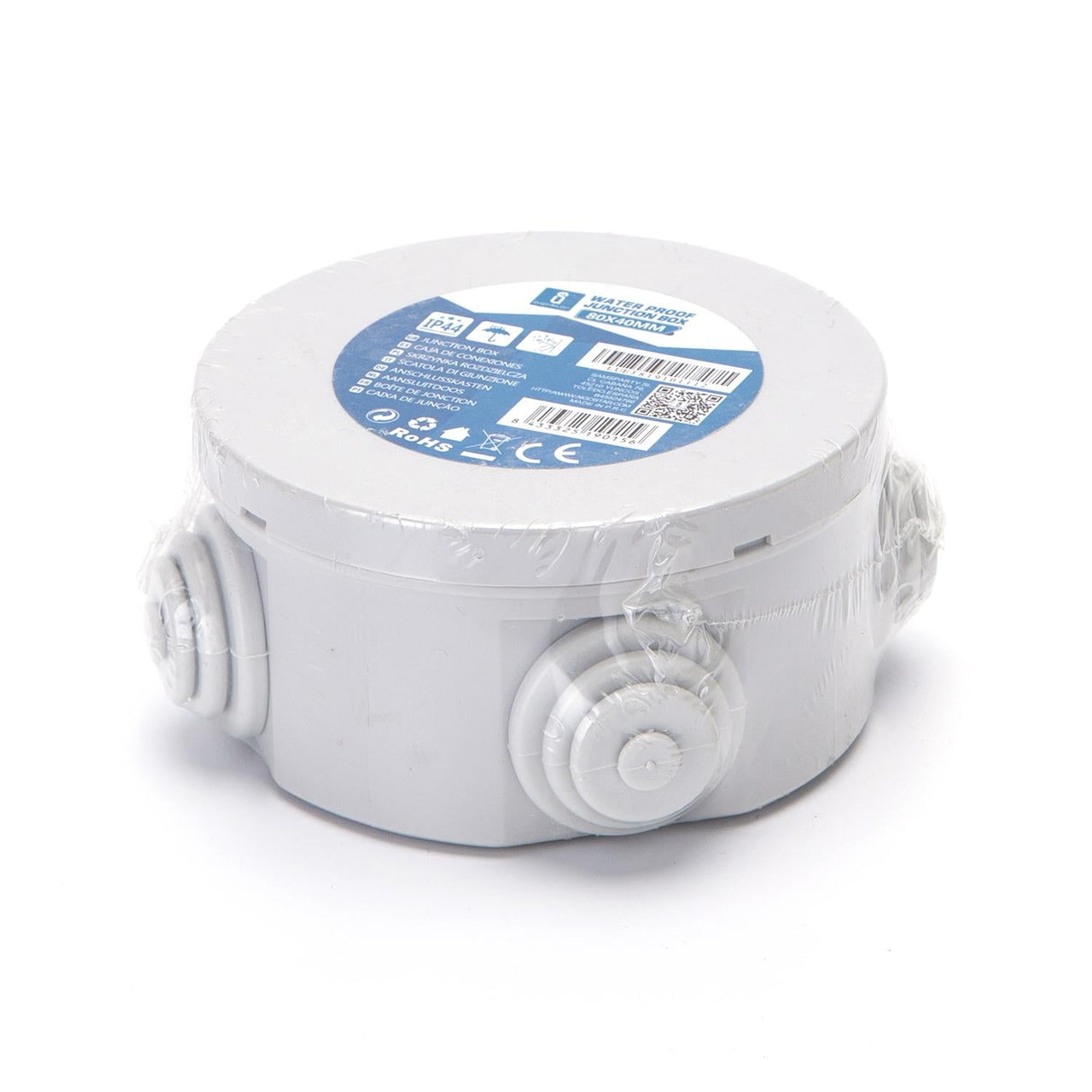 Abzweigdose, AP, IP44, grau, 80 x 40 mm.