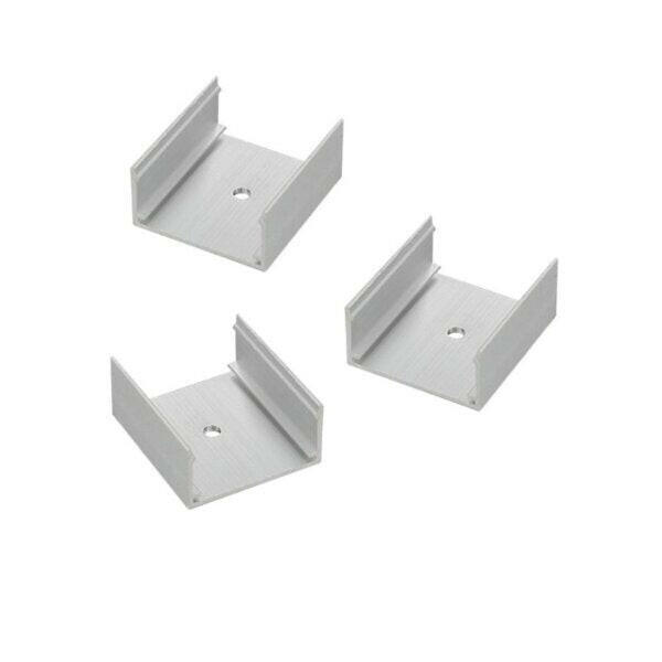 Aluminium Clips für Neon Flex Leuchtstreifen, weiß.