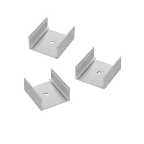 Aluminium Clips für Neon Flex Leuchtstreifen, weiß.