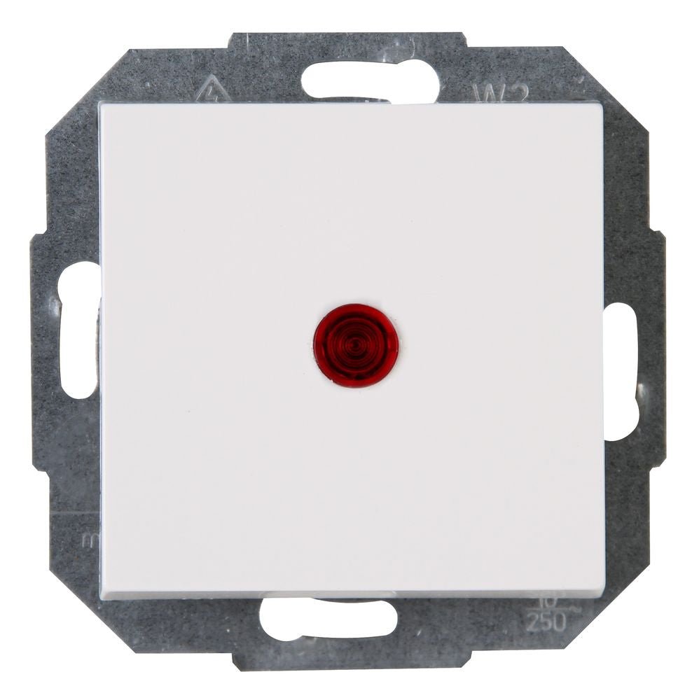 ATHENIS, Kontroll-Taster, rot-beleuchtet, UP, reinweiß.