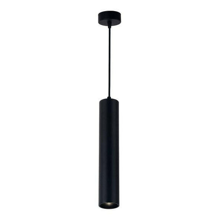 Aufbau-Hängeleuchte für GU10- /MR16-Leuchtmittel, Alu, Röhrenform, schwarz.