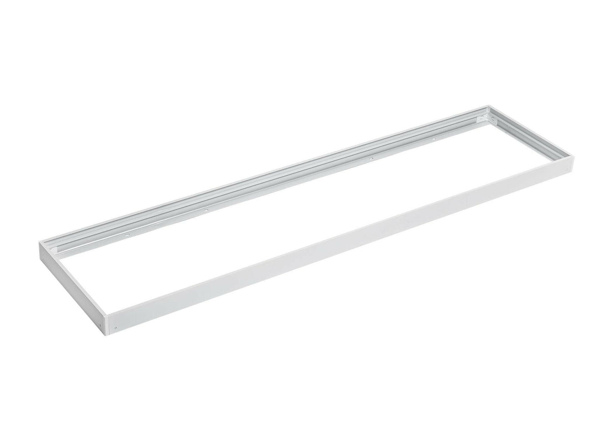 Aufbaurahmen für LED Panel 120x30, weiß.