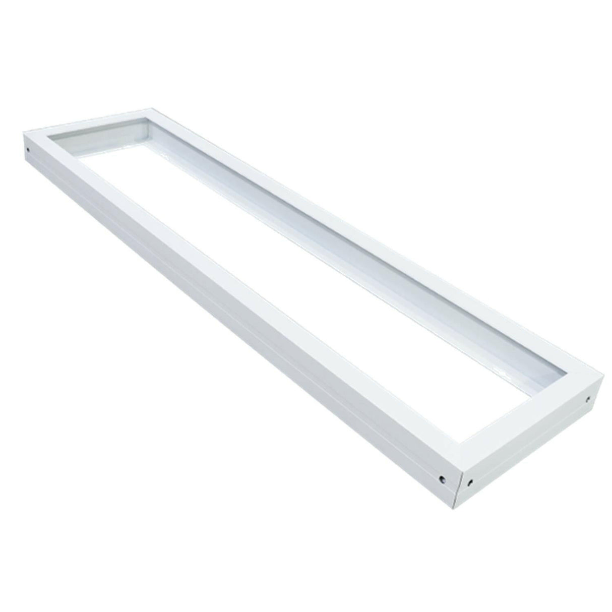 Aufbaurahmen für LED-Panel, 30x120 cm, weiß.