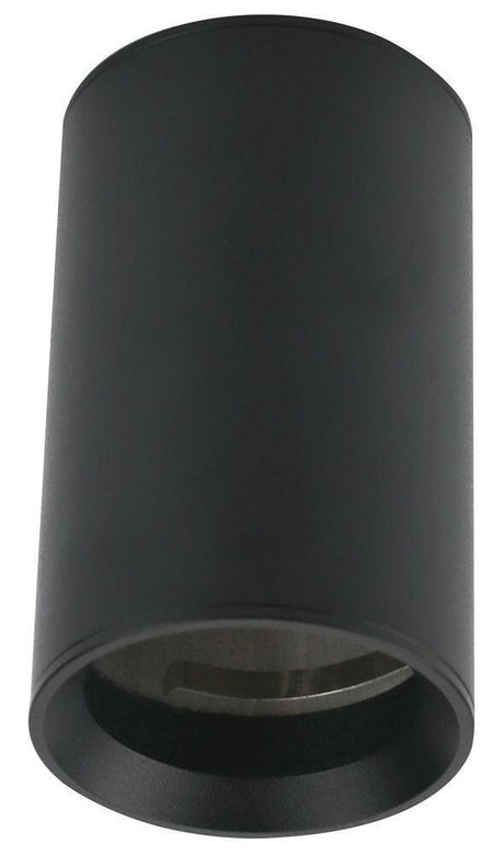 Aufbauspot für GU10- /MR16-Leuchtmittel, Alu, rund, schwarz.