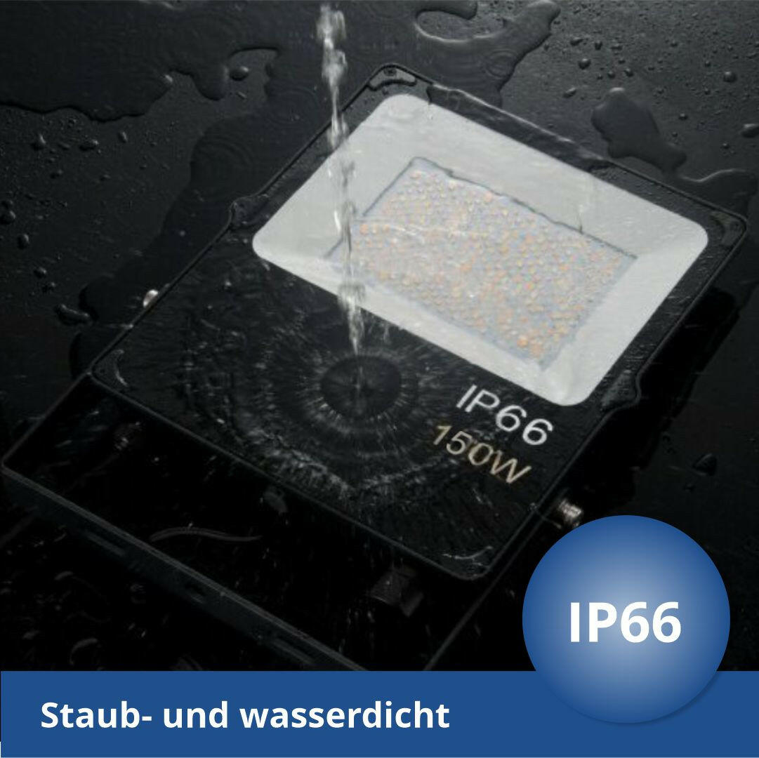 CCT LED Fluter, 150 W, 15.000 lm, 3000K-6000K, IP66.