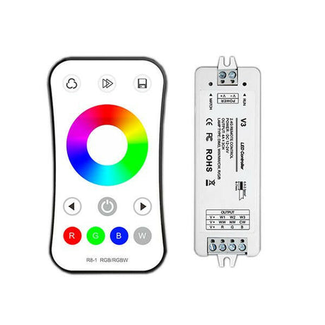 LED Controller, für LED-Streifen, RGBW, inkl Fernbedienung.
