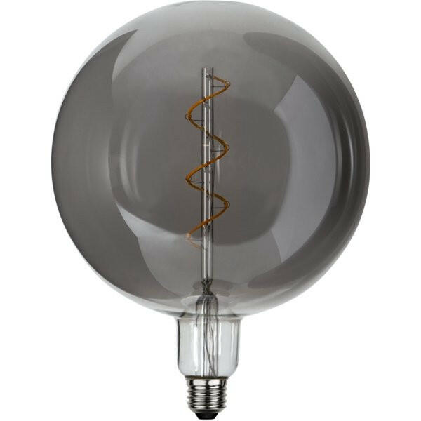 Dekorative, dimmbare LED Leuchte im industrial Design mit Smokey-Glas.