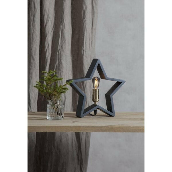 Dekorative LED Leuchte im industrial Design mit Smokey-Glas und einer E14 Fassung.