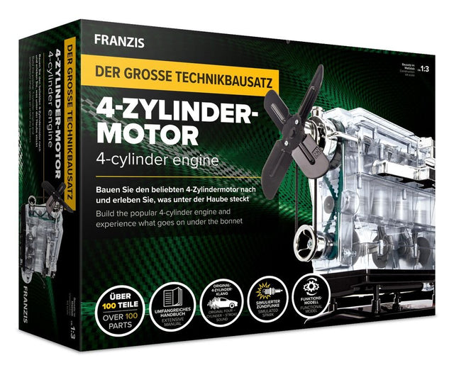 Der große Technikbausatz 4-Zylinder-Motor.