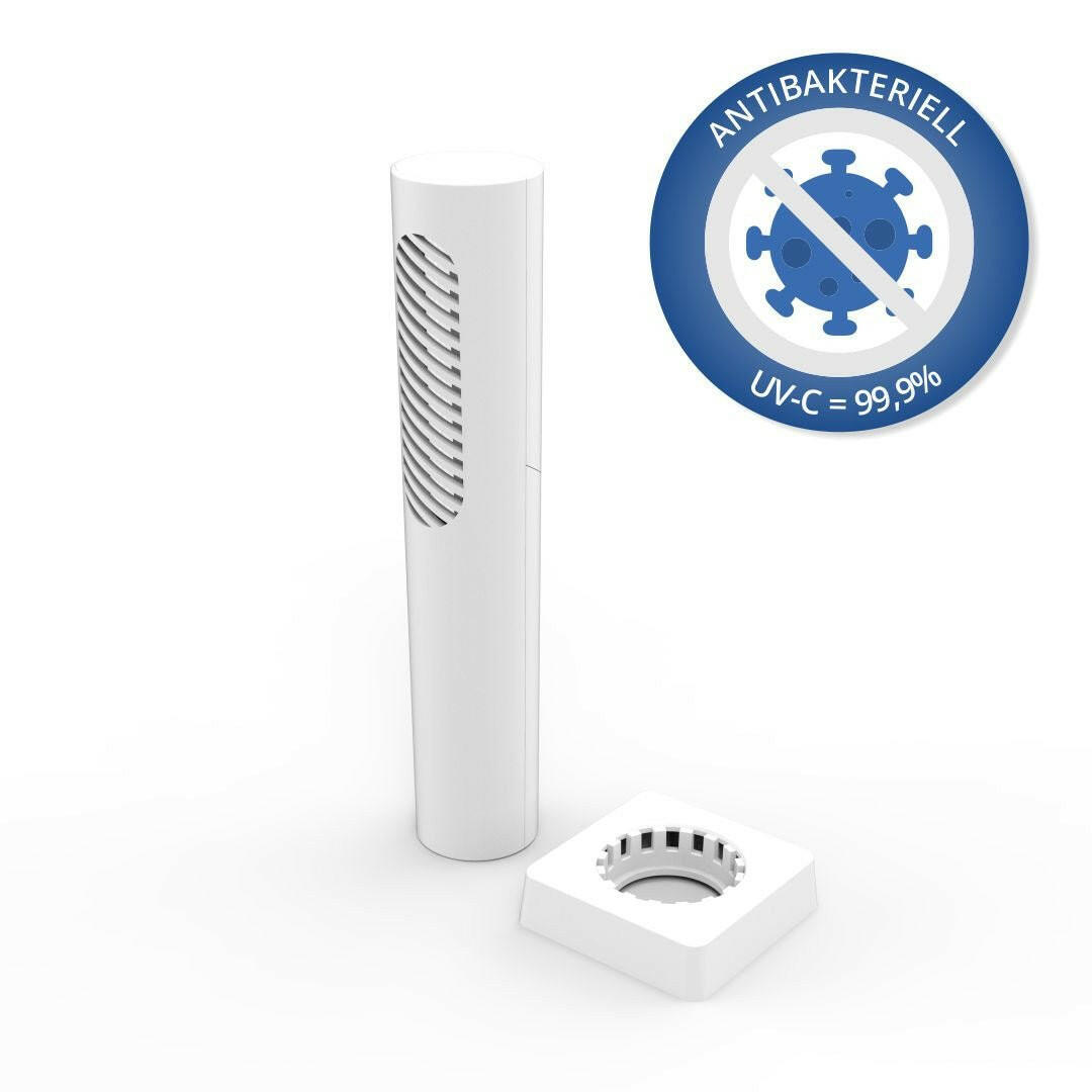 Desinfektions- und Sterilisationslampe UV-C LED Handlampe, weiß, wiederaufladbar.