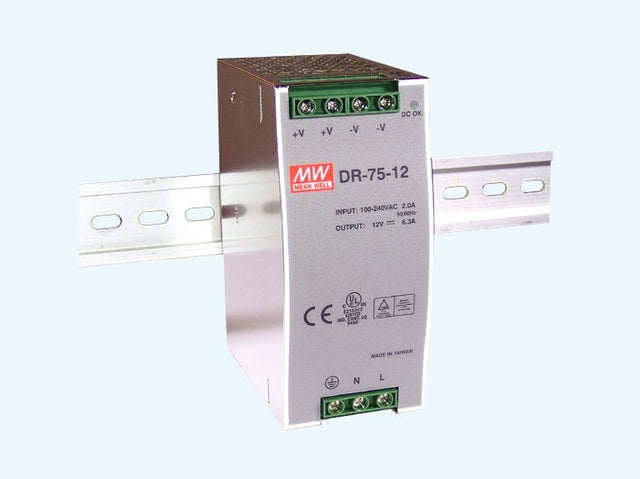 DR-75 Serie, DIN-Hutschienennetzteil, Single-Out, MeanWell,.