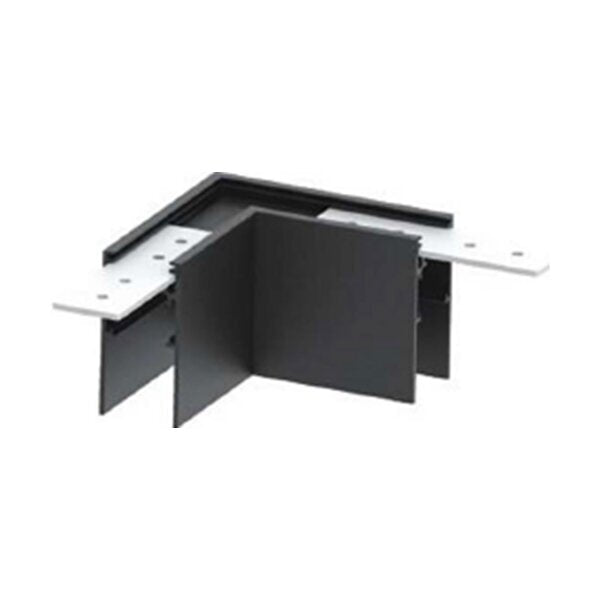Eckverbinder für LED-Aufbau-Schienensystem, 1-Phasen, schwarz.