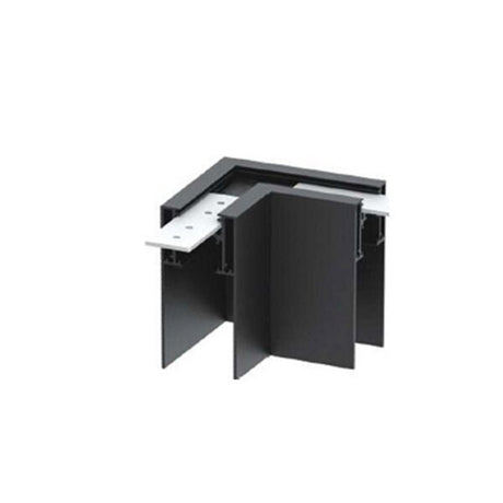 Eckverbinder für magnetisches LED-Aufbau-Schienensystem R35, schwarz.