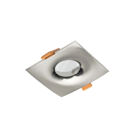 Einbauring für GU10/MR16 Leuchtmittel, IP54, satiniert, quadratisch.