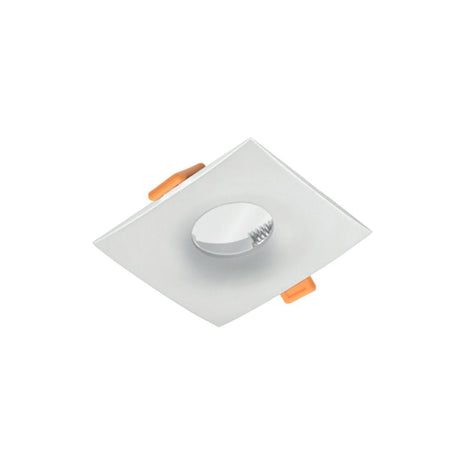 Einbauring für GU10/MR16 Leuchtmittel, IP54, weiß, quadratisch.